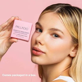Palladio ingredients label highlighting caffeine peptides and vitamin E