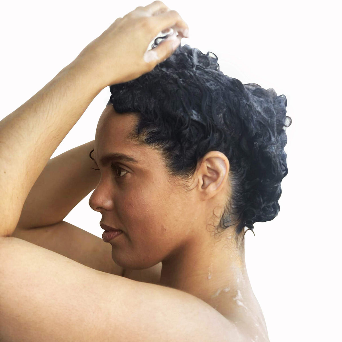 Palmer's after-wash hair showing protected longer, smoother strands