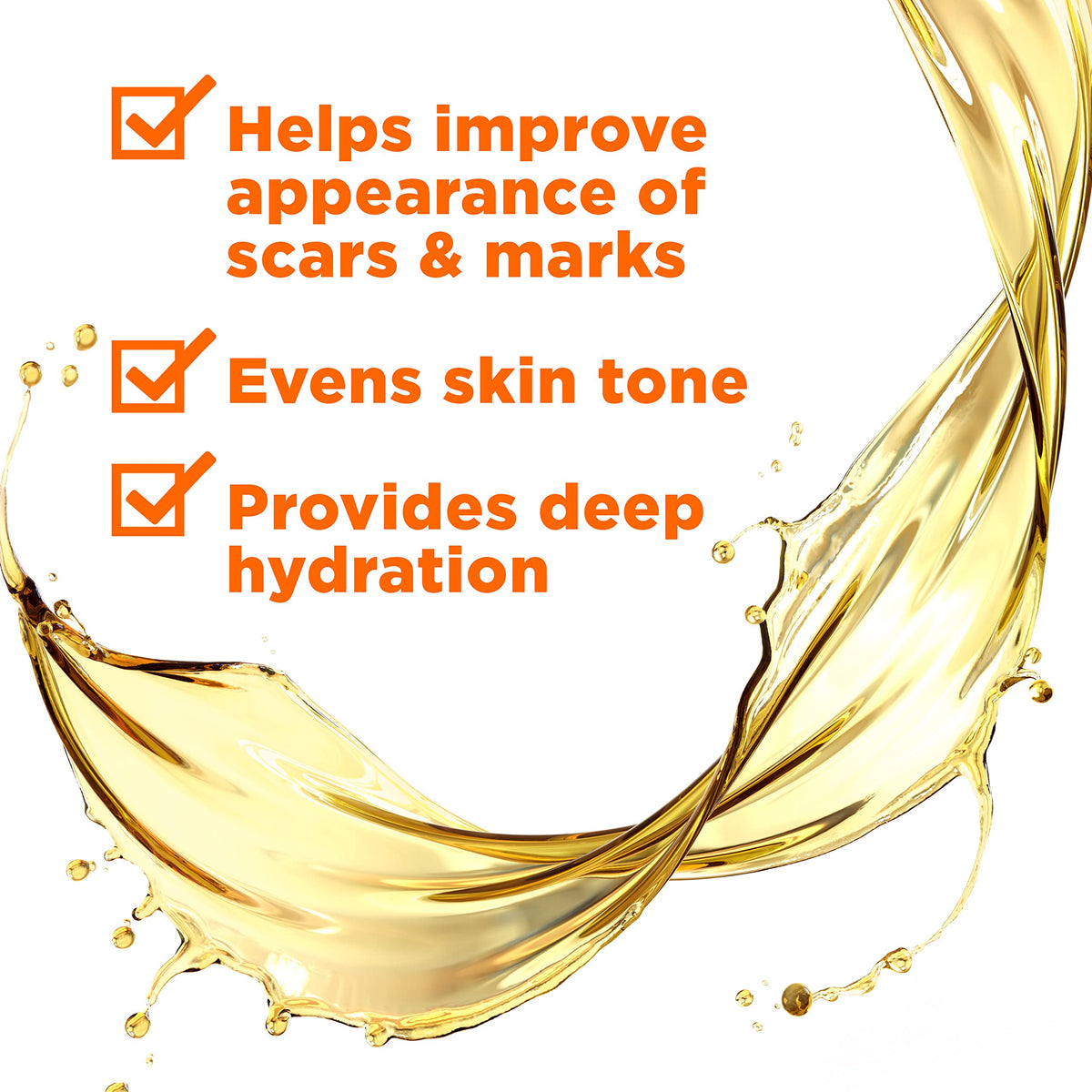 Palmer's close-up of silky oil texture highlighting absorbency