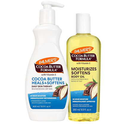 Palmer's bundle front packaging showing lotion and oil benefits