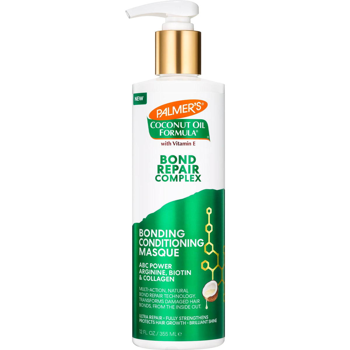 Palmer's front bottle view showing masque packaging and benefits