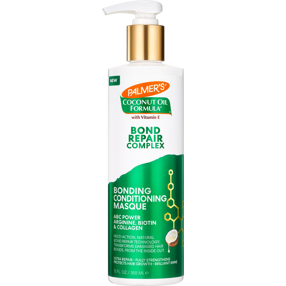 Palmer's front bottle view showing masque packaging and benefits
