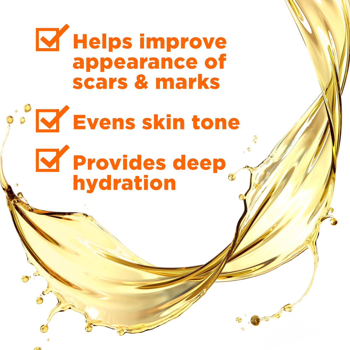 Palmer's oil being dispensed from dropper highlighting easy dosing and non-greasy feel