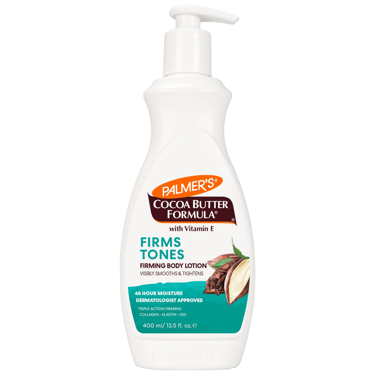 Palmer's bottle front view showing packaging and brand benefits