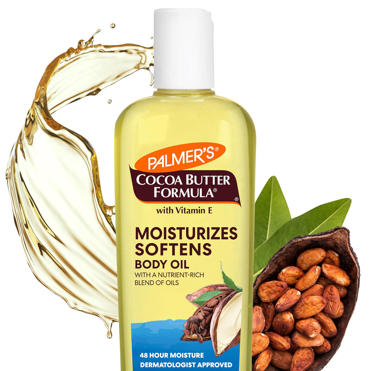 Palmer's bottle front view showing product and benefit of instant radiant skin