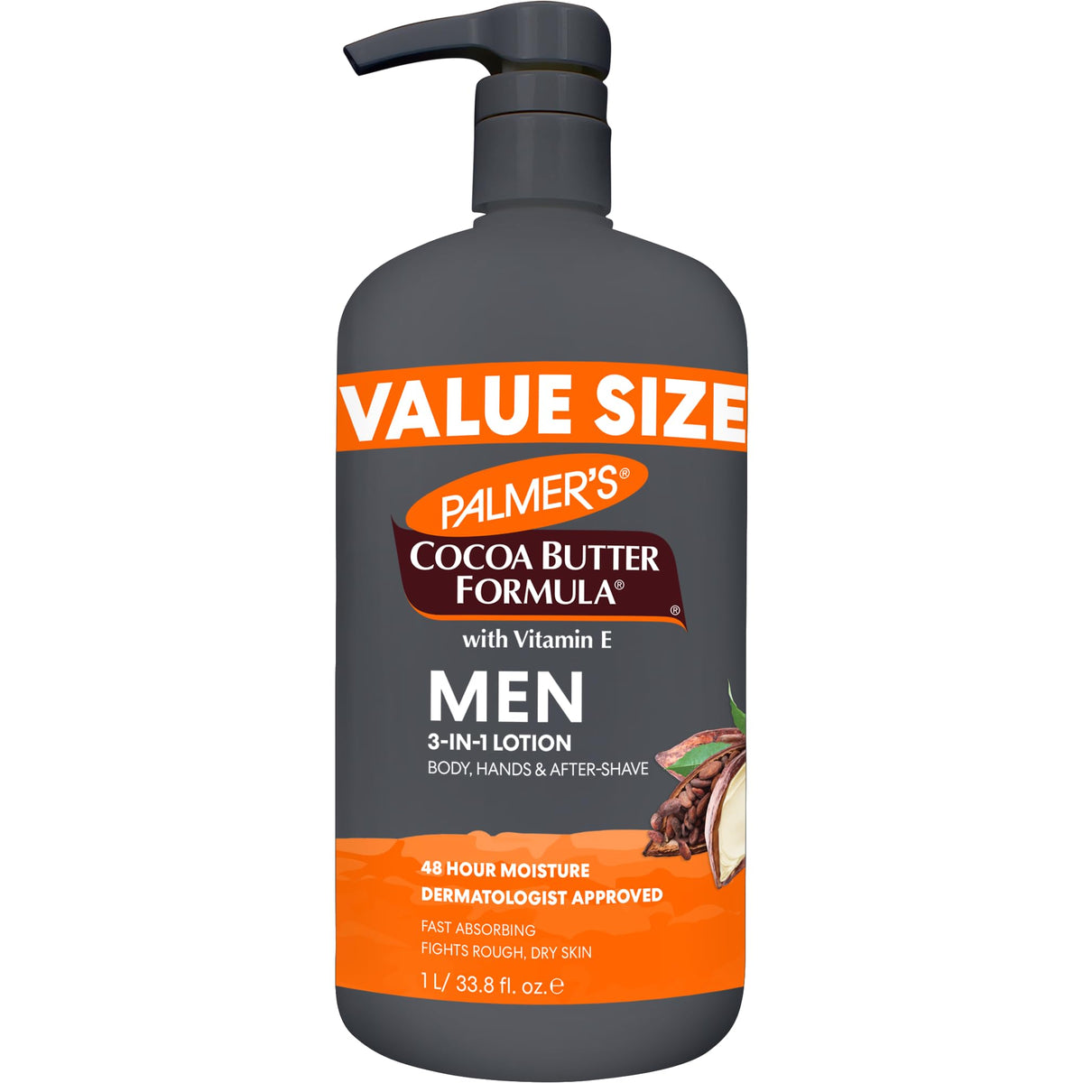 Palmer's front packaging showing bottle and hydrated skin benefit