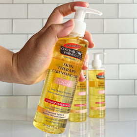 Palmer's cleansing oil texture drop demonstrating smooth emollient feel