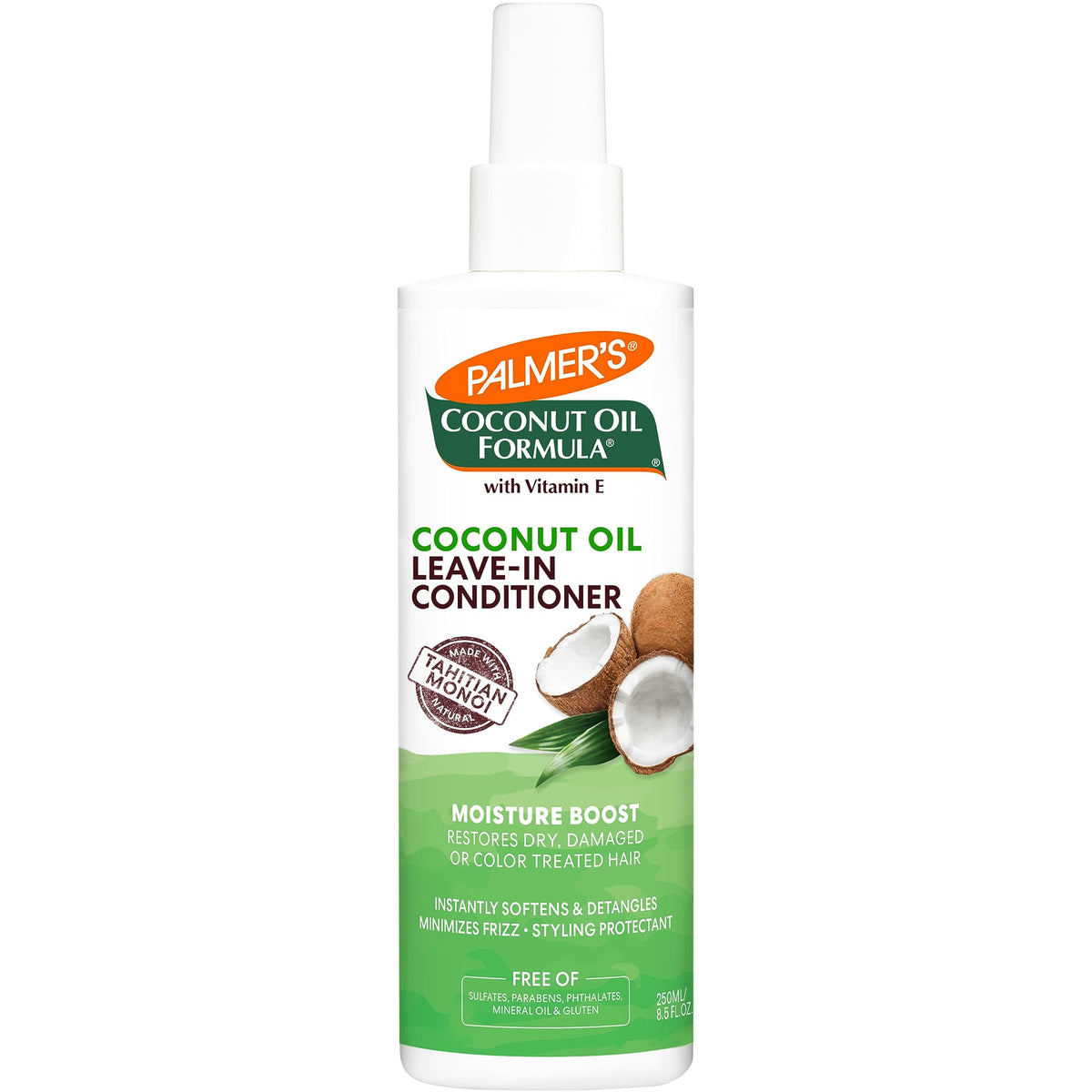 Palmer's front packaging showing leave-in conditioner benefits and size