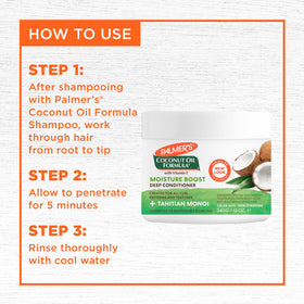 Palmer's conditioner applied to wet hair in shower for intensive hydration