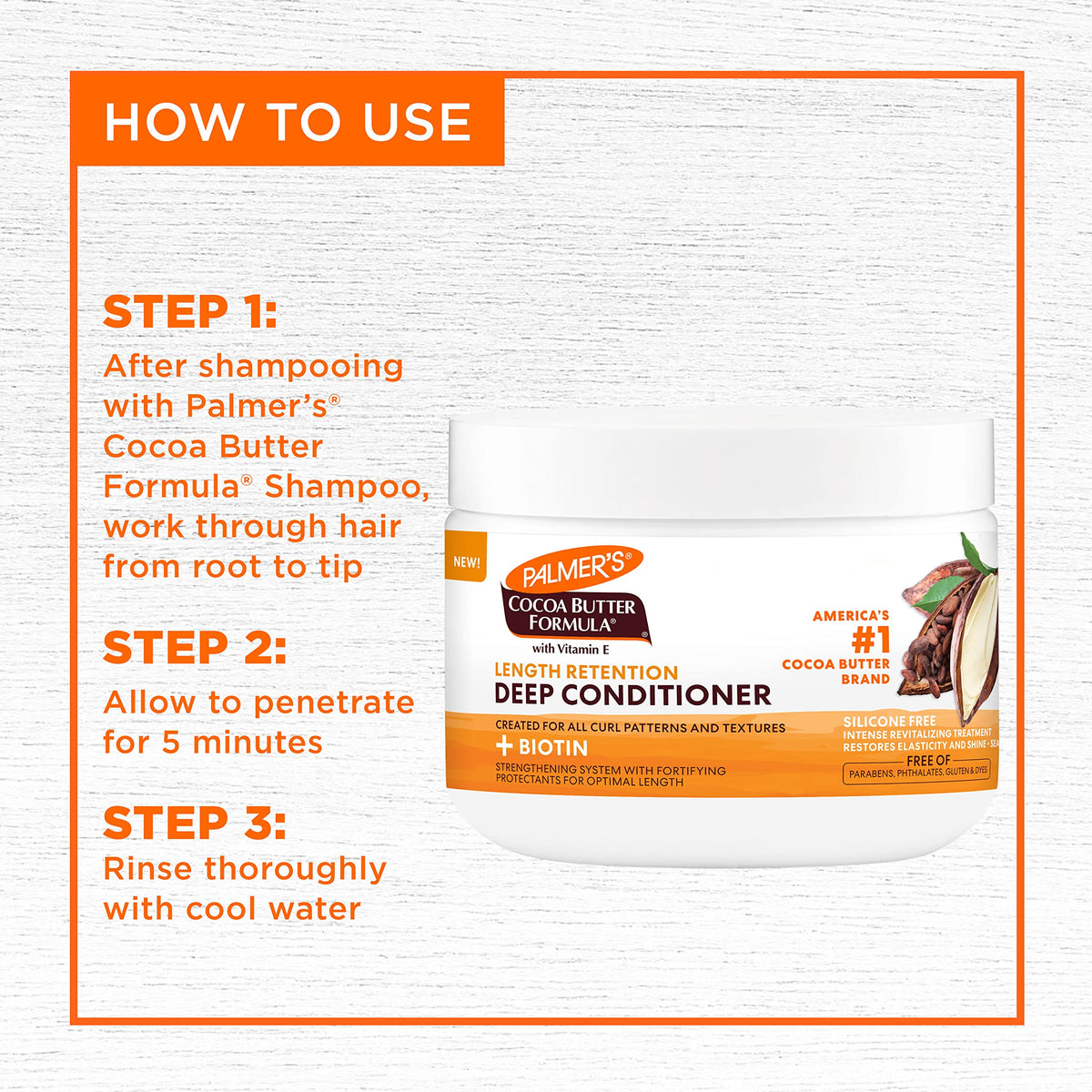 Palmer's conditioner on curly hair under shower cap to boost penetration