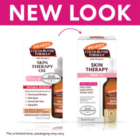 Palmer's face oil dropper releasing a controlled drop to demonstrate precise, mess-free application