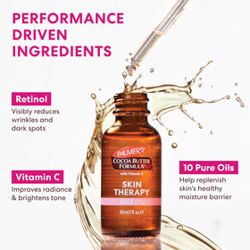 Palmer's face oil applied with roller showing improved spread and enhanced absorption benefit