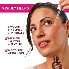 Palmer's face oil texture on skin demonstrating smooth absorption and non-greasy glow benefit