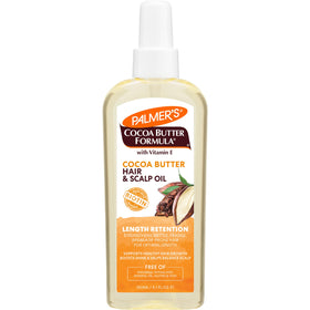Palmer's front packaging showing length retention oil for protected growth