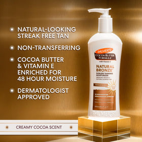 Palmer's lotion texture close-up demonstrating creamy, fast-absorbing formula