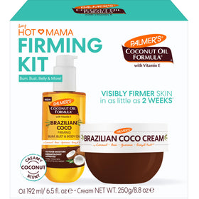 Palmer's front packaging of Hot Mama kit showing duo and benefits