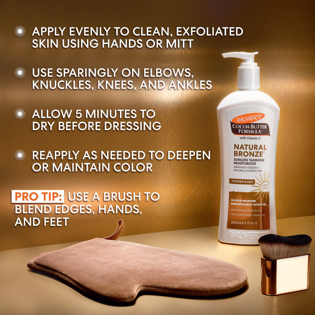 Palmer's ingredient label close-up showing cocoa butter content and transparency