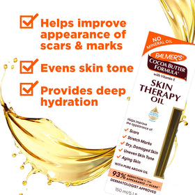 Palmer's lotion texture in hand, shows creamy feel and smooth moisturizing benefit