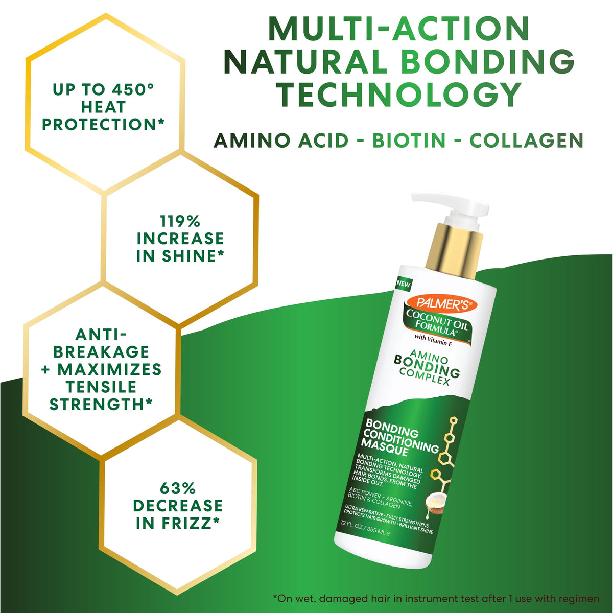 Applying Palmer's masque in the shower for intense hydration and detangling