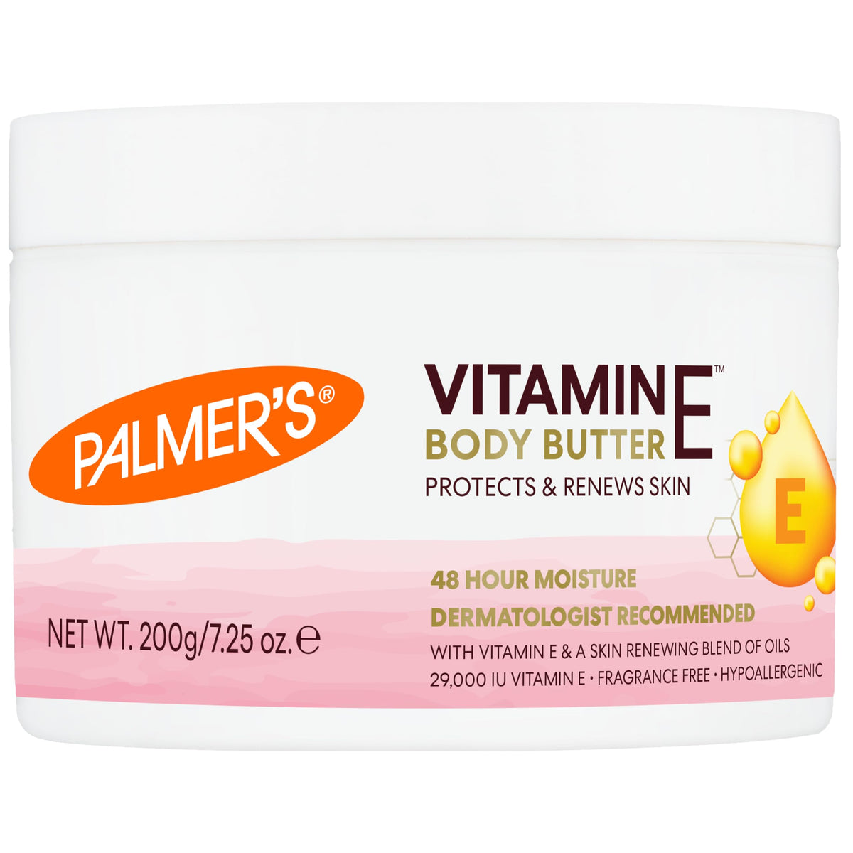 Palmer's front jar showing label and brand for trusted hydration