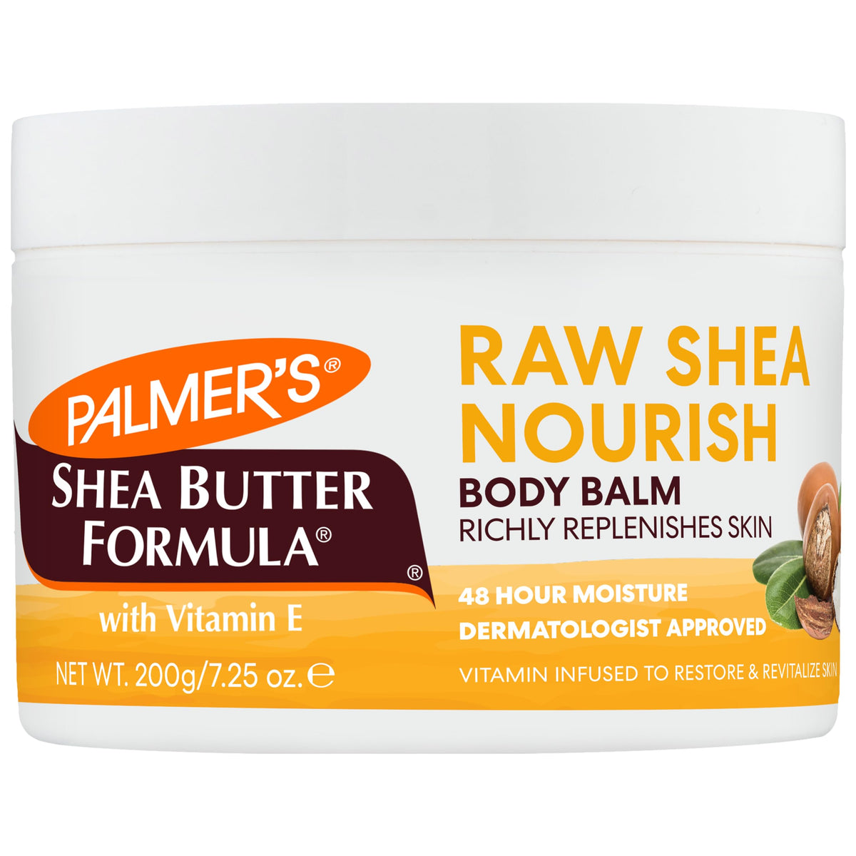 Palmer's jar front view showing label and 7.25 oz size benefit: clear product ID