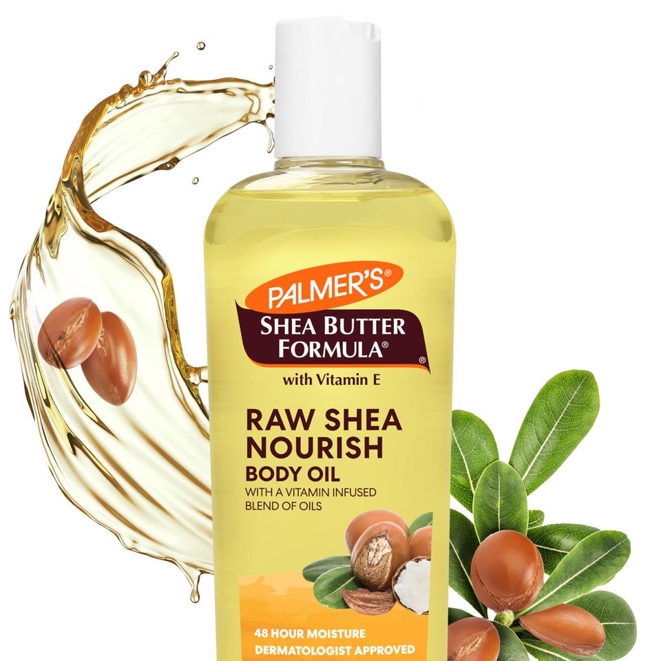 Palmer's front packaging showing 8.5 oz bottle and label benefit