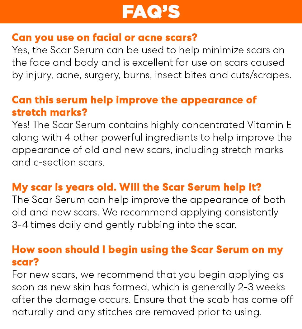 Palmer's serum applied to abdomen, shows suitability for C-section and stretch mark care benefit