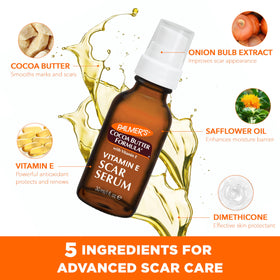 Palmer's ingredient label closeup, emphasizes Vitamin E and fragrance-free formulation benefit