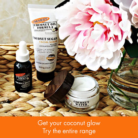 Palmer's scrub on bathroom vanity styled to show routine-friendly, moisturizing result