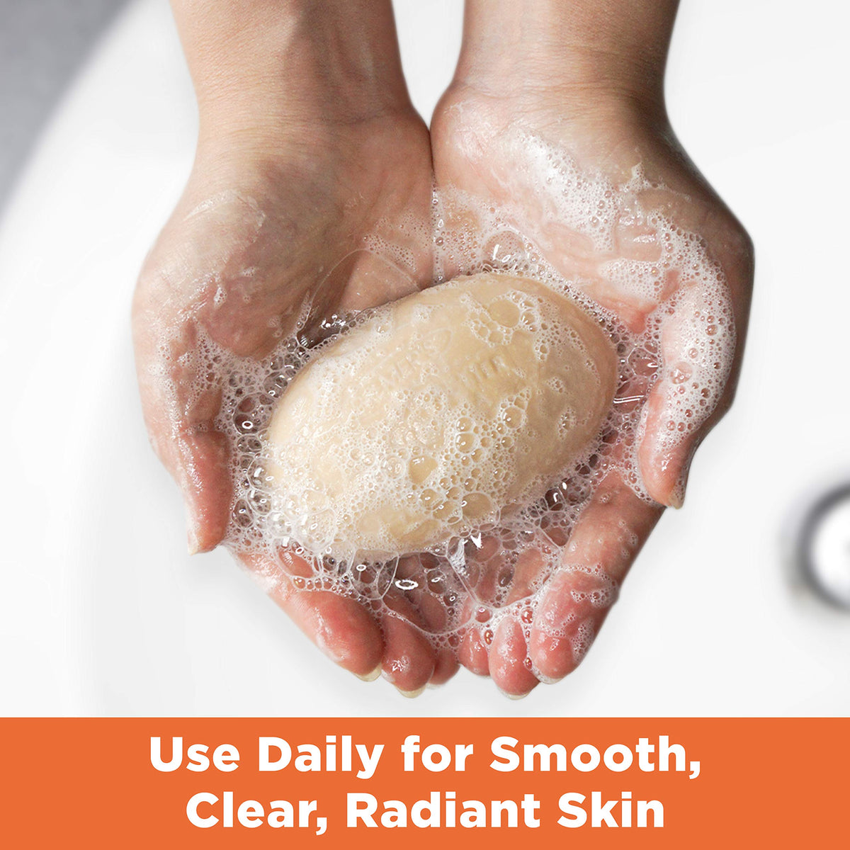 Palmer's soap side profile for size and scale, travel-ready benefit