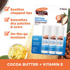 Palmer's close-up texture of balm showing creamy cocoa butter glide for smooth skin