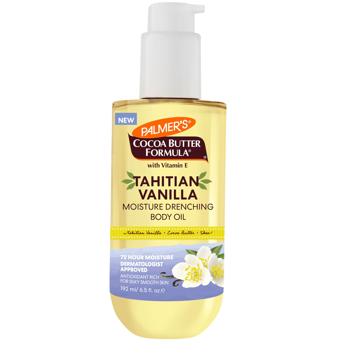 Palmer's front packaging showing 6.5oz bottle and benefits