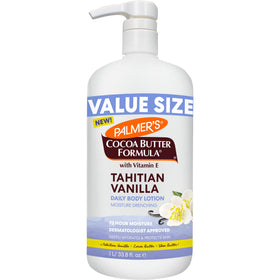 Palmer's front packaging showing large 33.8 fl oz bottle and label for convenience