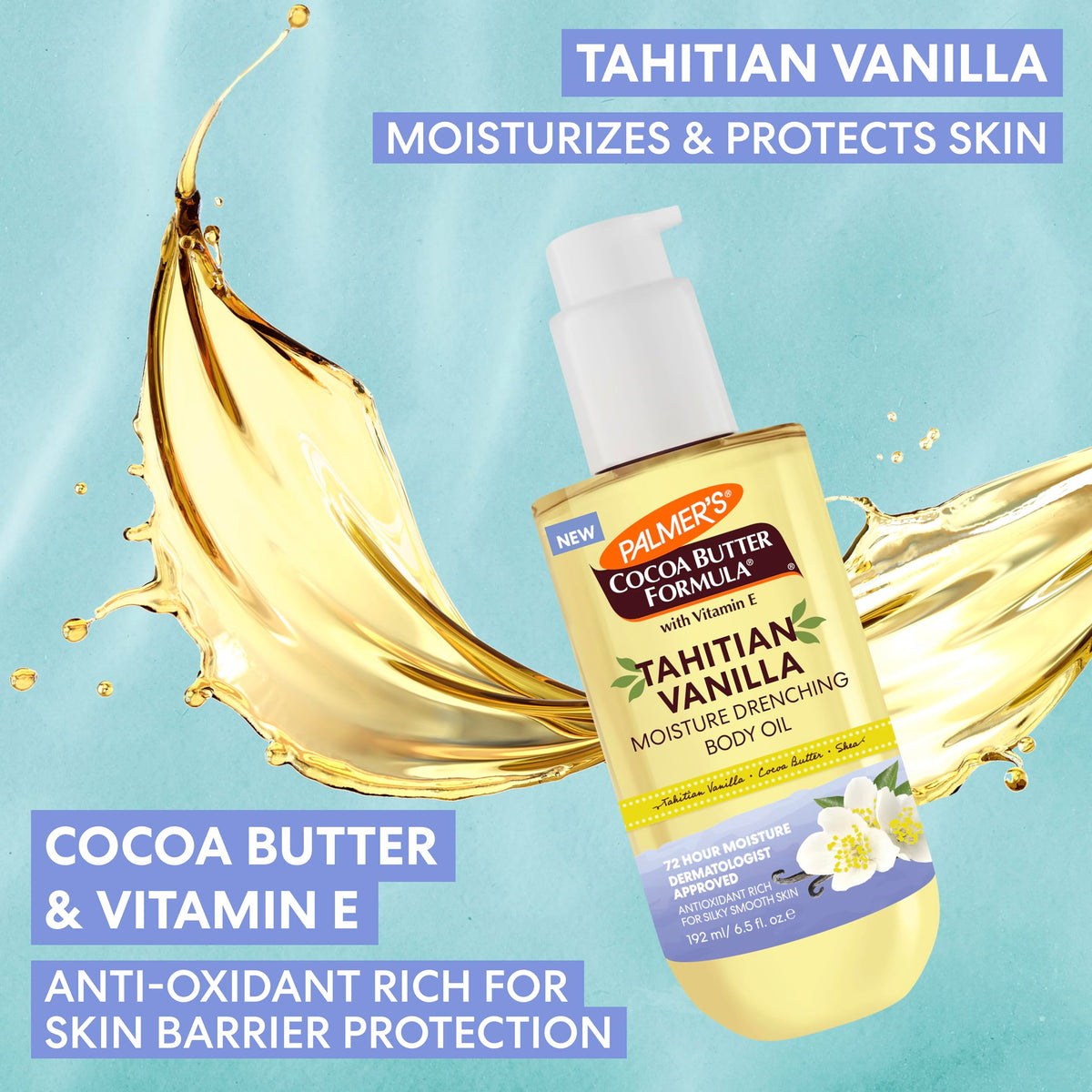 Palmer's using oil on hands and feet to soothe dry areas