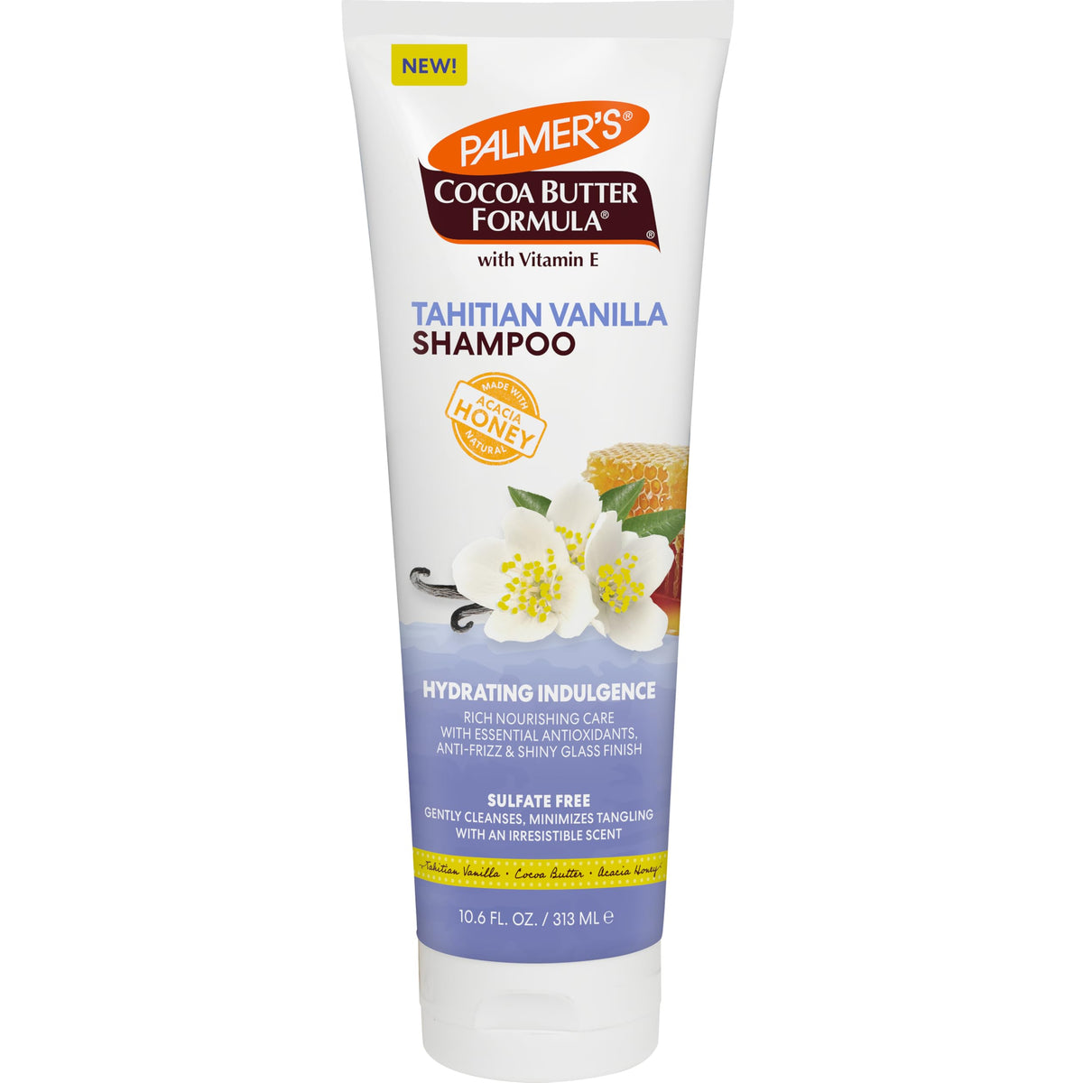 Palmer's bottle front packaging shows product and benefits