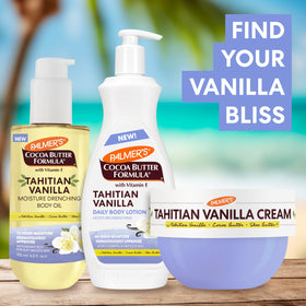Palmer's sustainability badge emphasizing responsibly sourced vanilla