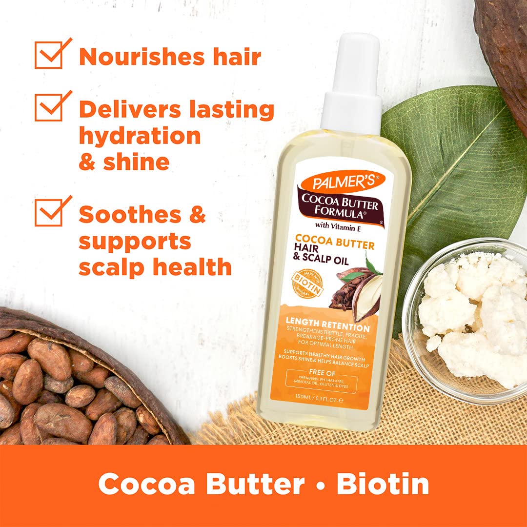 Palmer's oil texture on hand illustrating lightweight hydration benefit