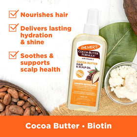 Palmer's oil texture on hand illustrating lightweight hydration benefit