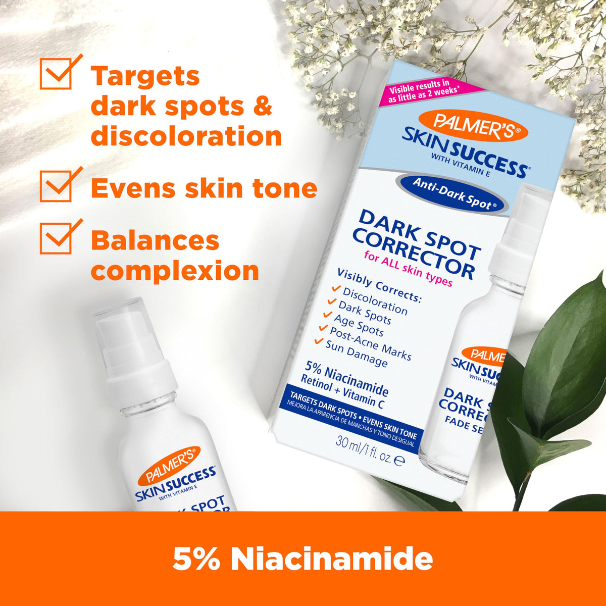 Palmer's serum texture on skin highlighting lightweight absorption and hydration