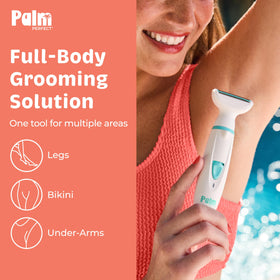 palmperfect closeup foil and blades highlighting skin-safe edges for gentler contact