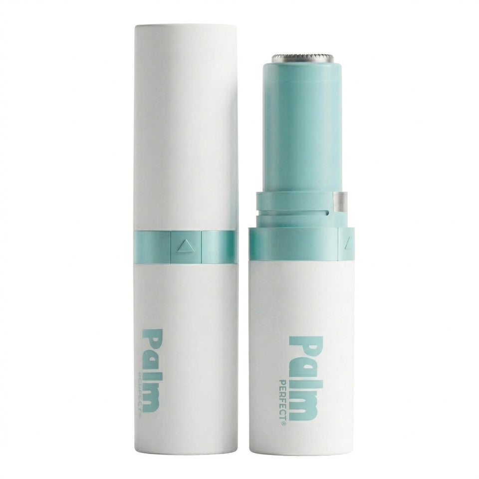 palmperfect front view showing product and compact packaging for easy travel