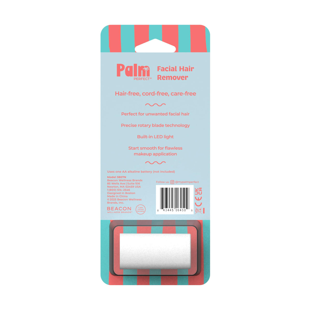 palmperfect tucked inside a makeup bag demonstrating quick on-the-go use