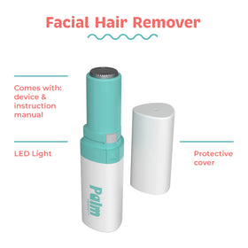 palmperfect closed lipstick-sized shaver illustrating discreet portability