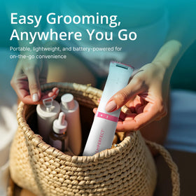 palmperfect with safety cap and brush for easy cleaning and storage