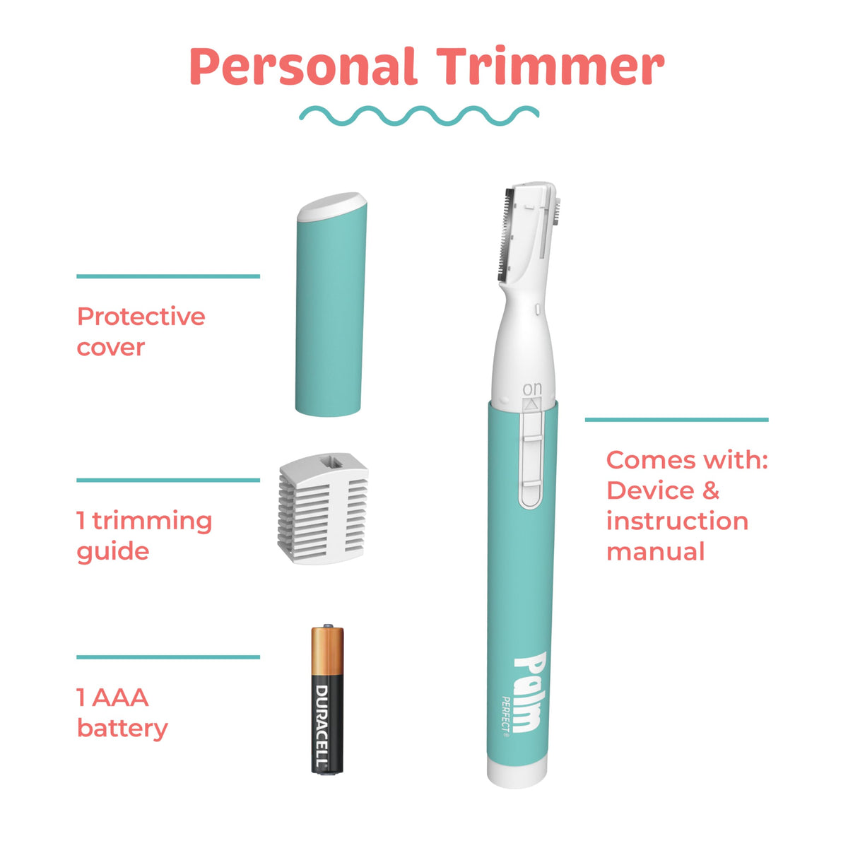 palmperfect with dual-length comb attachment showing customizable trimming lengths