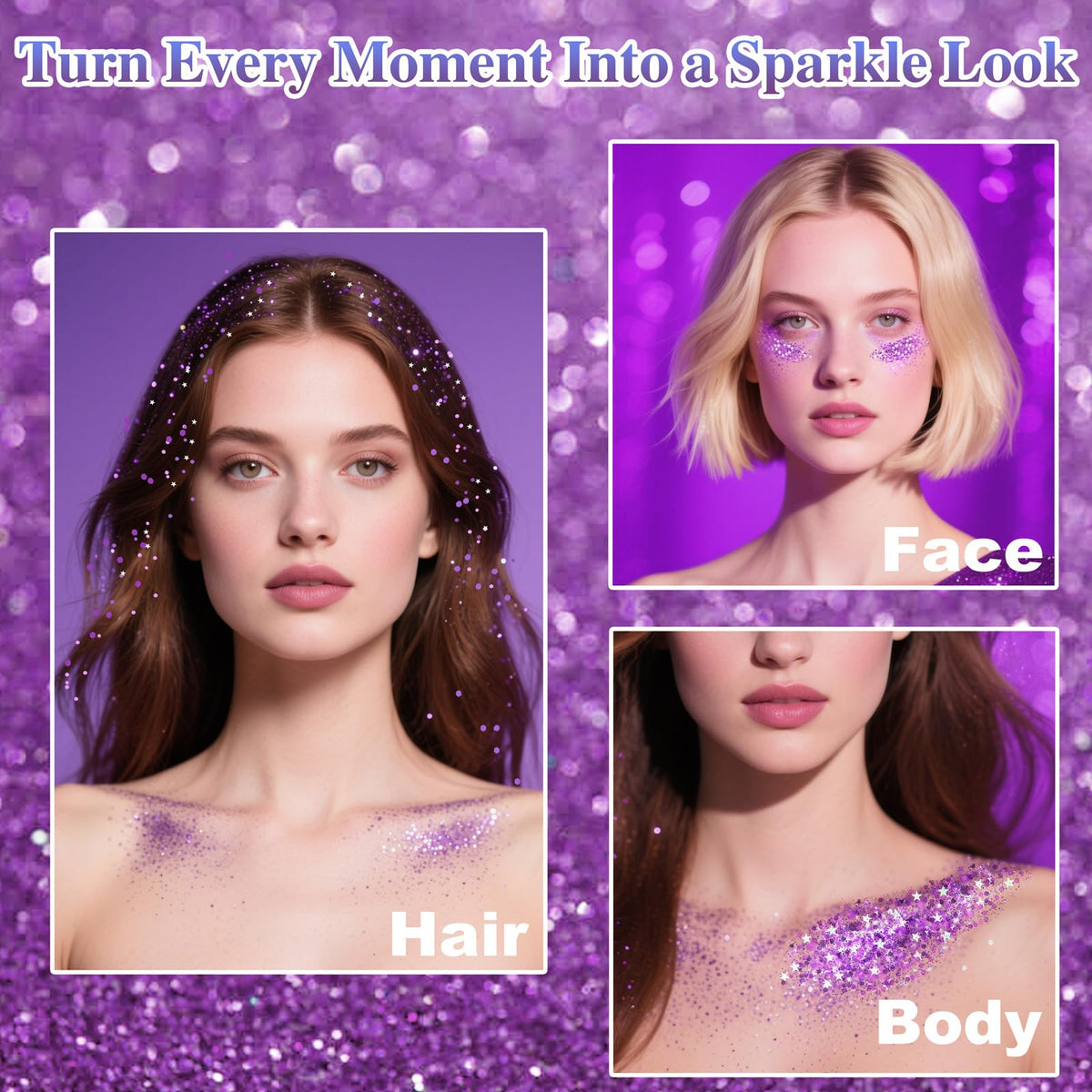 paminify application on cheek adding instant purple highlight