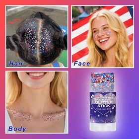 paminify applied on cheekbones providing festive face shimmer and definition
