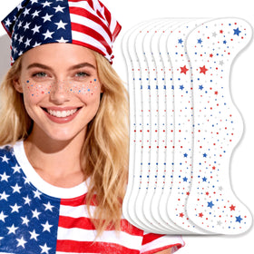 paminify front packaging showing patriotic face tattoo pack and benefit quick application
