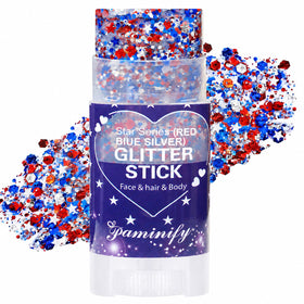 paminify front packaging glitter stick showing patriotic design and convenience