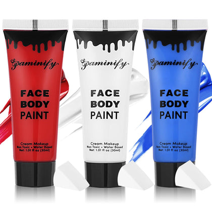 paminify front packaging showing three patriotic tubes and sponges, quick setup